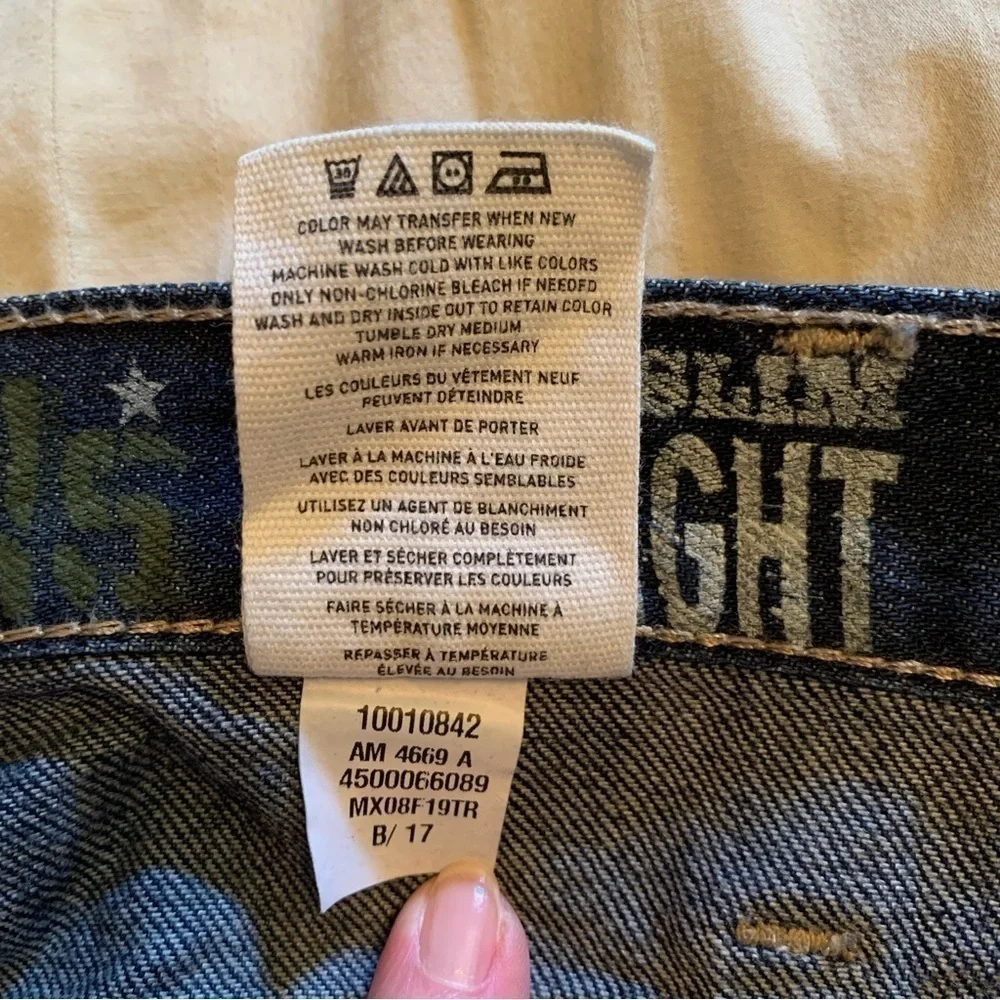 Ariat Arrowhead Deadrun Jeans Slim Straight Leg Five-Pockets Dark Wash M 40x32 - Picture 7 of 16